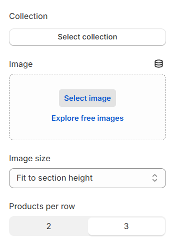 featured collection settings